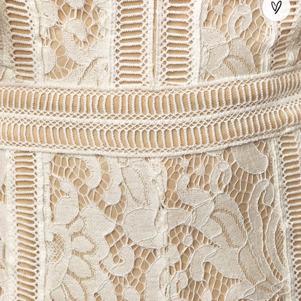 Lulu's Ivory Lace Ruffle Romper - Picture 5 of 11